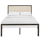 Modway - Mia Tissu Lit plein, Brun beige-Capacité de poids : 500 livres