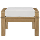 Modway - Marina Terrasse extérieure Teck Ottoman in Blanc naturel-Housses lavables à la machine