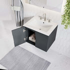 Modway - Vitality 24" Vanette de salle de bain - Gris blanc-Conception murale