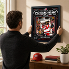 Frameworth - Cadre photoglass de Taylor Hall 16x20 des Carolina Hurricanes champions Coupe Stanley 2026 - 18 po l x 22 po H-Fabrication conforme au type de produit : la construction PhotoGlass imprime l’image directement sur le verre et la surface se nettoie avec un chiffon doux et sec