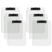 Davis Group - Planchettes à pince transparentes, format lettre, 9 po l x 12 po H – Transparentes - 6 par paquet-Les planchettes sont fabriquées en plastique moulé par injection résistant et durable et présentent des bords lisses