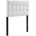 Modway - Emily Biscuit Touffé Performance Velvet Tête de lit jumelée, Blanc-Luxueuse tête de lit jumelée moderne