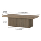Hudson&Canal - Table basse rectangulaire Torren (122 cm de largeur) - Chêne gris vieilli-9