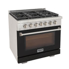 Kucht - 36 po Série KFX-X Cuisinière Pro Style au gaz propane - Acier inoxydable/Noir-Garantie limitée du fabricant de 2 ans