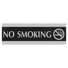 Headline Sign - Enseigne No Smoking Century - 3 po x 9 po-Noir avec accents argentés