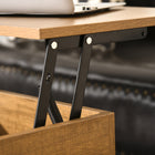 HOMCOM - Table basse à plateau relevable avec compartiment de rangement caché - teck-Optimise les possibilités de rangement dans un espace minimal