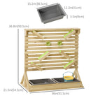 Outsunny - Ensemble de jeu d’eau courante et de sable pour enfants d’extérieur avec éviers - bois naturel - ensemble de 18-Matériau en bois de sapin pour une utilisation en extérieur 