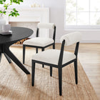 Modway - Kai Tissu Chaise à manger Ensemble de 2 - Sel-Siège fixe en tissu