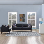 Modway - Nahia Labyrinthe géométrique Tapis de comédie 8 pi l x 10 pi L - Ivoire gris clair et bleu ciel-Tissage serré à poil bas