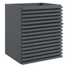 Modway - Render Fixation murale de 18" Armoire de toilette de salle de bain (lavabo non inclus) - Gris-Vanité moderne du milieu du siècle