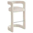 Modway - Winslow Performance Velvet Tabouret de bar - Alabaste-Conception du dos du canon