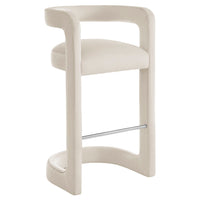 Modway - Winslow Performance Velvet Tabouret de bar - Alabaste-Conception du dos du canon