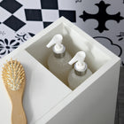 Kleankin - Armoire de rangement de salle de bain mince mobile sur roulettes - blanc-Couleur : Blanc 