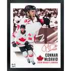 Frameworth - Connor McDavid collage signature replica Hockey Canada 2026 - impression encadree - 16" x 20"-Produit sous licence officielle Hockey Canada mettant en vedette Connor McDavid avec signature replica dans un collage multi-photos. Affichage encadre de qualite superieure de 16 par 20 pouces