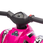 Qaba - Quad ATV 6V pour enfants avec musique, marche avant - rose-Conçu pour les enfants de 2 à 6 ans, supportant jusqu’à 55 lb (25 kg) 