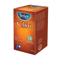 Tetley - The Chai - Sachets de thé enveloppés - Paquet de 25-Chai, the noir aromatise naturellement