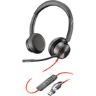 HP - Casque stéréo USB-C Poly Blackwire 8225 avec adaptateur USB-A-Avec le Blackwire 8225, votre voix est la seule chose entendue, pas le chaos qui vous entoure. Son microphone antibruit doté de la technologie Acoustic Fence vous place dans un bureau calme, même si vous êtes dans une cuisine bruyante.
