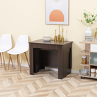 HOMCOM - Table à manger rectangulaire extensible 23,6 po-70,9 po pour 6-8 personnes - brun foncé-Les rails en acier s'étendent en douceur, de sorte qu'une personne peut facilement allonger la table 
