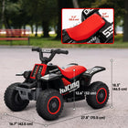 Qaba - Quad ATV 4 roues 6V pour enfants avec phares - noir-Fonctionne sans à-coups sur des surfaces en asphalte, brique ou ciment