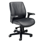 Nightingale - Fauteuil de direction à dossier moyen President - Noir-Mécanisme d'inclinaison synchrone du genou avec verrouillage d'inclinaison à double position, réglage pneumatique de la hauteur, contrôle de la tension