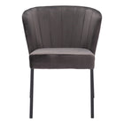 Zuo - Aimee Chaise de salle à manger - Gris - Ensemble de 2-Empilable pour un rangement pratique