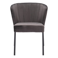 Zuo - Aimee Chaise de salle à manger - Gris - Ensemble de 2-Empilable pour un rangement pratique