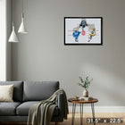 Sidney Crosby & Auston Matthews Overhead sur toile - Toile encadree - 31" x 22"-Prêt à accrocher - livré entièrement assemblé
