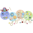 Qaba - Planche d’activités Montessori chenille - centre d’activités d’apprentissage pour salle de jeux ou chambre d’enfant - multicolore-Comprend 7 jeux tels que le xylophone et les engrenages, gardant les enfants joyeusement occupés 