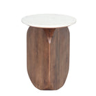 Brassex - Table d'appoint 193762 Odin - noyer/blanc-Style contemporain
