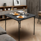 Homy - Casa Table de Jeu et de Cartes Pliable Carrée 33,5''-Finition noire élégante : Rehausse tout décor avec une touche moderne.