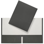 Staples - Portefeuille à 2 poches - Lot de 25 - Noir-Peut contenir jusqu'à 100 feuilles de papier format lettre (50 par pochette)
