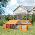 Pawhut - Grand poulailler avec pondoir - orange-Pondoir intégré à deux sections permettant une collecte facile des œufs 