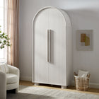 Modway - Bellamy Haute et voûtée Armoire de rangement - Frêne-Étagères ajustables
