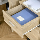 Vinsetto - Caisson mobile 2 tiroirs pour dossiers Letter/A4 avec roulettes - naturel-Fabriqué en panneaux de particules pour plus de robustesse 
