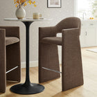 Modway - Talia 41 pouces Tissu rembourré Tabouret de bar - Moka-Cadre en bois courbé
