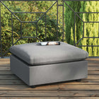 Modway - Commix Trop rempli Terrasse extérieure Ottoman in Charbon de bois-Housses de coussin pour tous les temps
