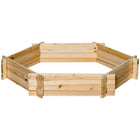 Outsunny - Carré potager surélevé sans vis 39 po x 36 po - naturel-Fabriqué en bois massif pour un bon soutien et une grande robustesse 