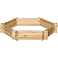 Outsunny - Carré potager surélevé sans vis 39 po x 36 po - naturel-Fabriqué en bois massif pour un bon soutien et une grande robustesse 