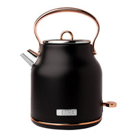 Haden - Bouilloire électrique Heritage 1,7 L - Noire et cuivrée-Avec une généreuse capacité de 1,7 litre (7 tasses), cette bouilloire est parfaite pour alimenter vos rituels quotidiens de boissons