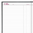 Brownline - 2027 agenda quotidien avec reliure collée – 10 po x 7 7/8 po – noir-100 % de papier recyclé post-consommation
