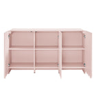 Modway - Dahlia Cannelées et festonnées Armoire de rangement de buffet - Rose doux-Assemblée requise