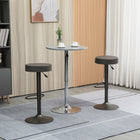 HOMCOM - Tabourets de bar modernes pivotants et réglables - gris foncé - paquet de 2-Rotation à 360° pour un mouvement illimité 
