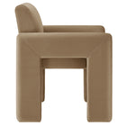 Modway - Daven Cuir végane Fauteuil à manger in Taupe-Glissières intégrées au sol non marquées