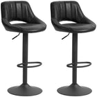 HOMCOM - Tabourets de bar hauteur comptoir réglable - noir - paquet de 2-Emballé par lot de 2, il est excellent pour créer un look coordonné dans votre maison 
