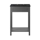 Modway - Altura 24" Vanette de salle de bain - Gris Noir-Assemblée requise