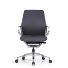Nexten Pro - Chaise de bureau - Dossier haut - Grise-Chaise de bureau en cuir véritable haut de gamme