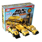 Popular Playthings - Véhicules magnétiques mélanger ou assortir - chantier-Jouets magnétiques : Rassemblez une incroyable équipe de construction lorsque vous construisez un camion à benne basculante, une dépanneuse et une chargeuse, puis mélangez les pièces pour construire des dizaines de combinaisons de véhicules différentes !