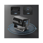 Dangbei - Projecteur portable MP1 Max 4K avec support et étui de transport - Noir-Support intégré avec rotation horizontale à 360 degrés et inclinaison verticale à 135 degrés