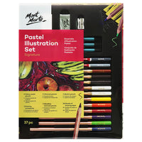Mont Marte - Ensemble de 37 illustrations pastel - Couleurs assorties-Cet assortiment de matériel mixte combine outils de dessin, papier et accessoires essentiels pour vous permettre de commencer à créer immédiatement