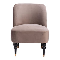 Zuo - Bintulu Fauteuil d’appoint - Taupe-Revêtement doux et lisse